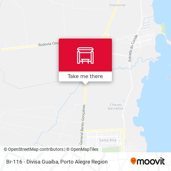 Br-116 - Divisa Guaíba map