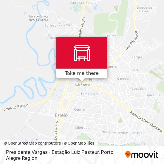 Mapa Presidente Vargas - Estação Luiz Pasteur
