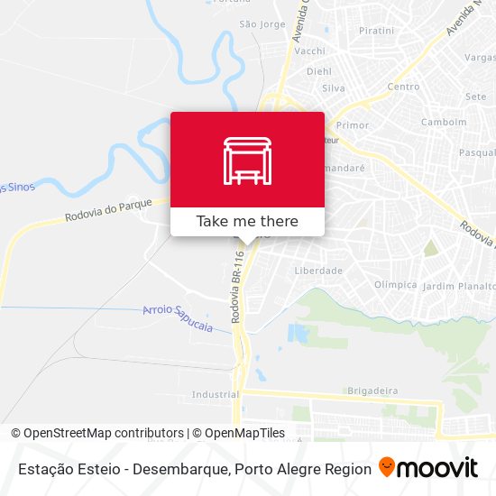 Estação Esteio - Desembarque map