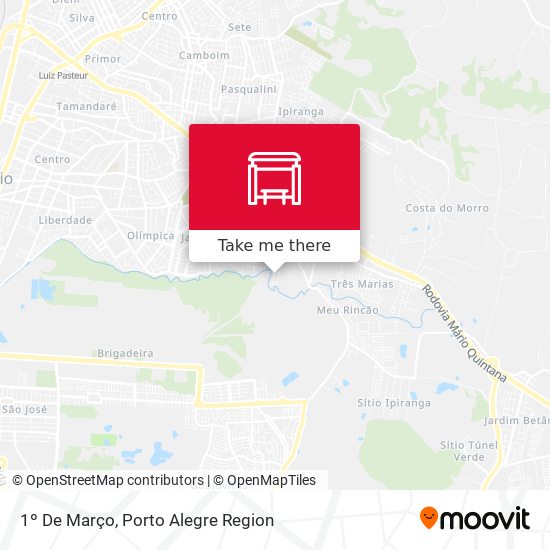 1º De Março map