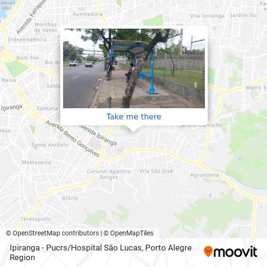 Ipiranga - Pucrs / Hospital São Lucas map