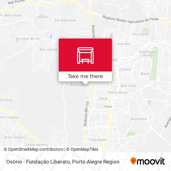 Osório - Fundação Liberato map