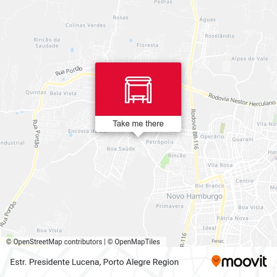 Estr. Presidente Lucena map