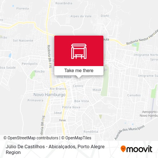 Júlio De Castilhos - Abicalçados map