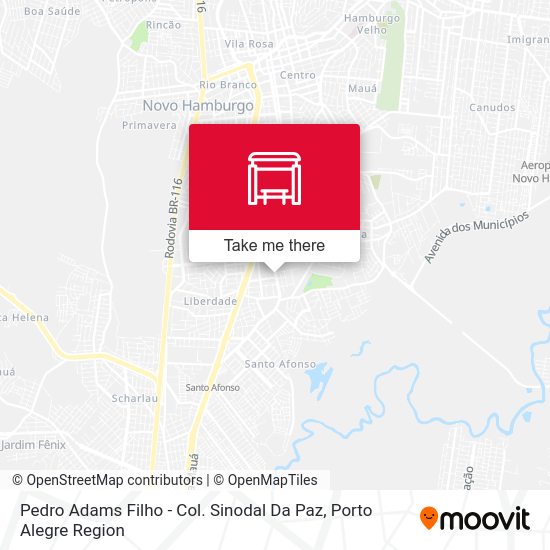 Pedro Adams Filho - Col. Sinodal Da Paz map