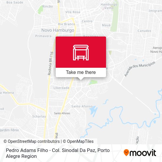 Pedro Adams Filho - Col. Sinodal Da Paz map
