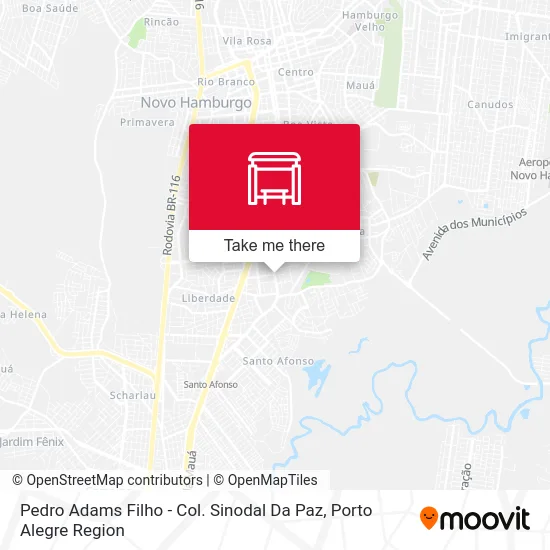 Pedro Adams Filho - Col. Sinodal Da Paz map