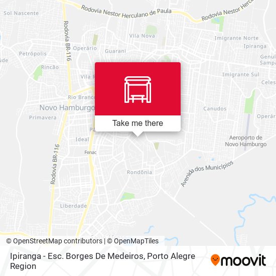 Ipiranga - Esc. Borges De Medeiros map