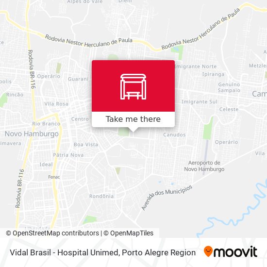 Vidal Brasil - Hospital Unimed map