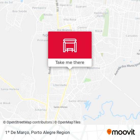 1º De Março map