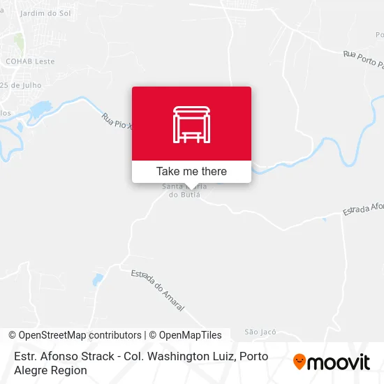 Estr. Afonso Strack - Col. Washington Luiz map