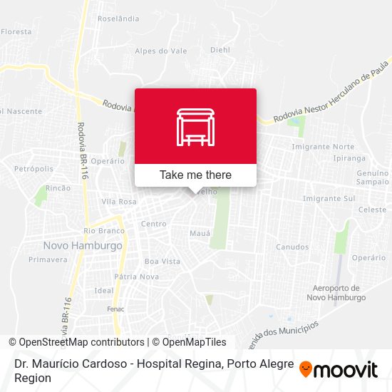 Dr. Maurício Cardoso - Hospital Regina map