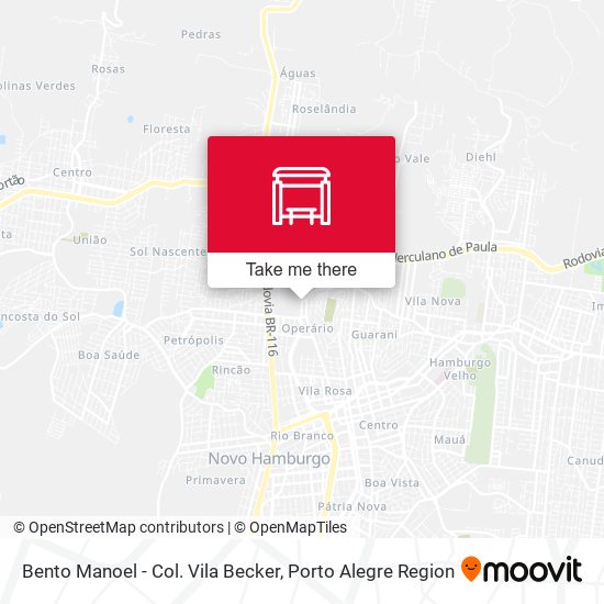 Bento Manoel - Col. Vila Becker map