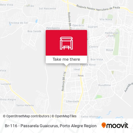 Br-116 - Passarela Guaicurus map