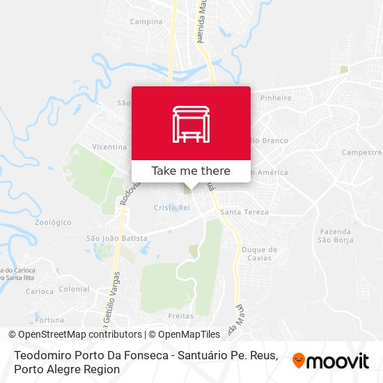 Teodomiro Porto Da Fonseca - Santuário Pe. Reus map