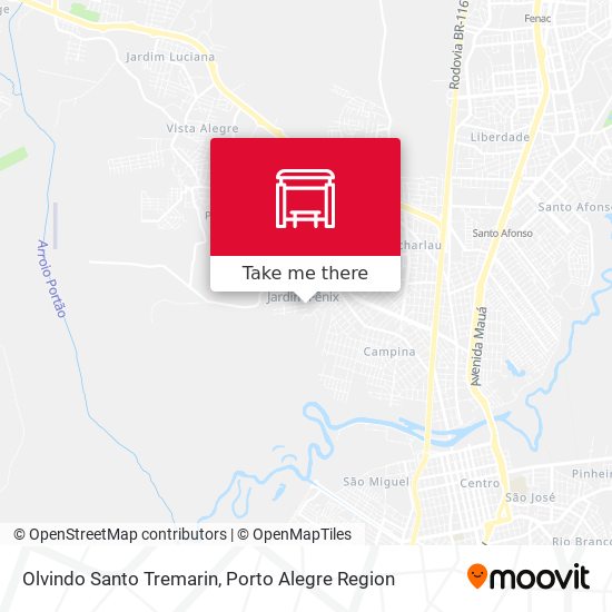 Olvindo Santo Tremarin map