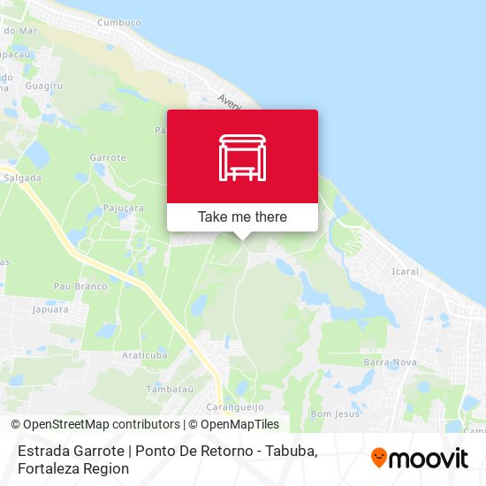Estrada Garrote | Ponto De Retorno - Tabuba map