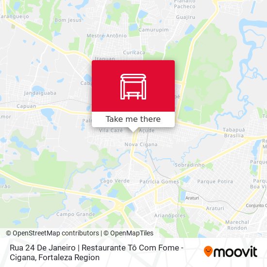 Rua 24 De Janeiro | Restaurante Tô Com Fome - Cigana map