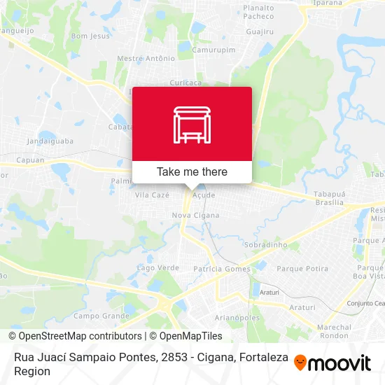 Rua Juací Sampaio Pontes, 2853 - Cigana map