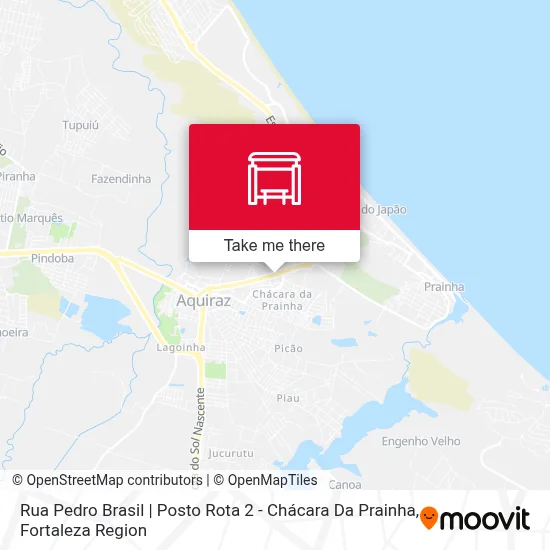 Rua Pedro Brasil | Posto Rota 2 - Chácara Da Prainha map