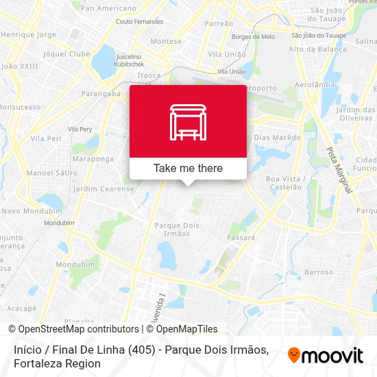 Início / Final De Linha (405) - Parque Dois Irmãos map