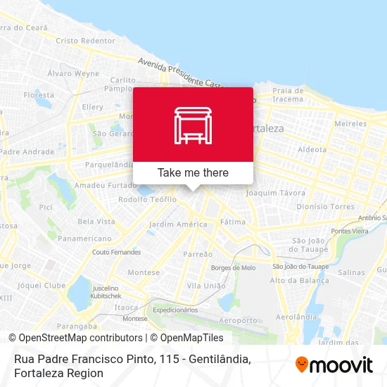 Rua Padre Francisco Pinto, 115 - Gentilândia map
