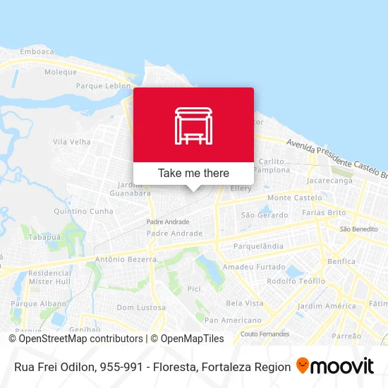 Rua Frei Odilon, 955-991 - Floresta map