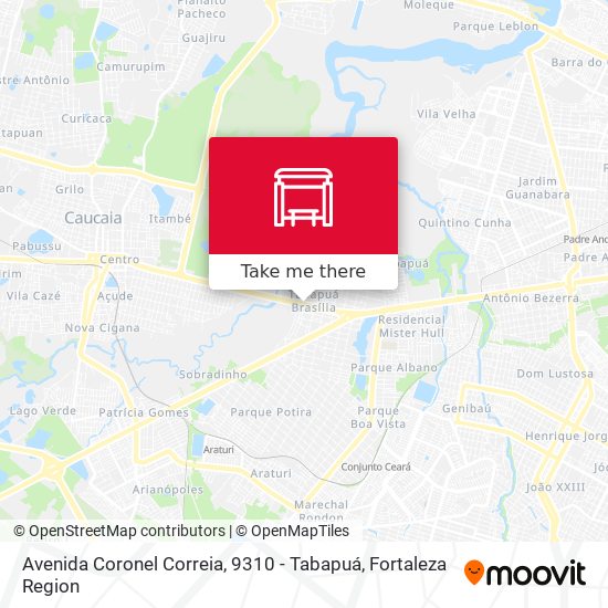 Mapa Avenida Coronel Correia, 9310 - Tabapuá