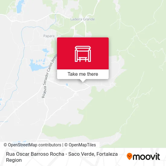 Rua Oscar Barroso Rocha - Saco Verde map