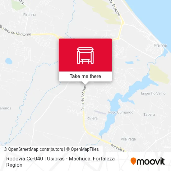 Rodovia Ce-040 | Usibras - Machuca map
