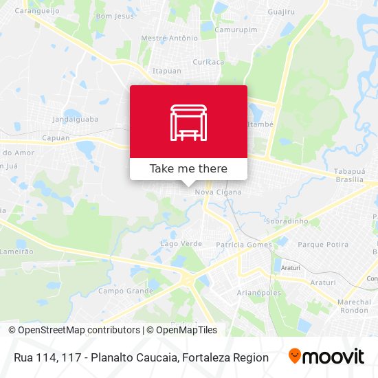 Mapa Rua 114, 117 - Planalto Caucaia