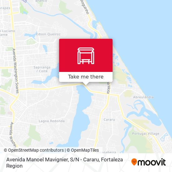 Avenida Manoel Mavignier, S / N - Cararu map