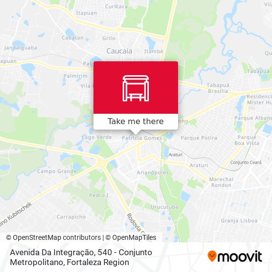 Mapa Avenida Da Integração, 540 - Conjunto Metropolitano