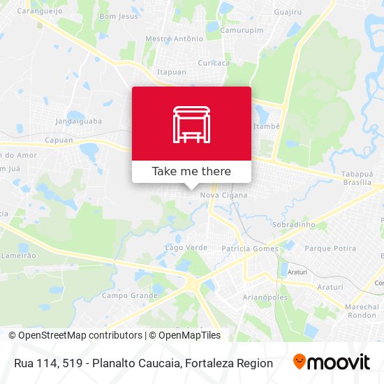 Mapa Rua 114, 519 - Planalto Caucaia