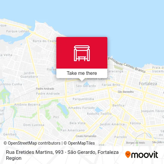 Rua Eretides Martins, 993 - São Gerardo map