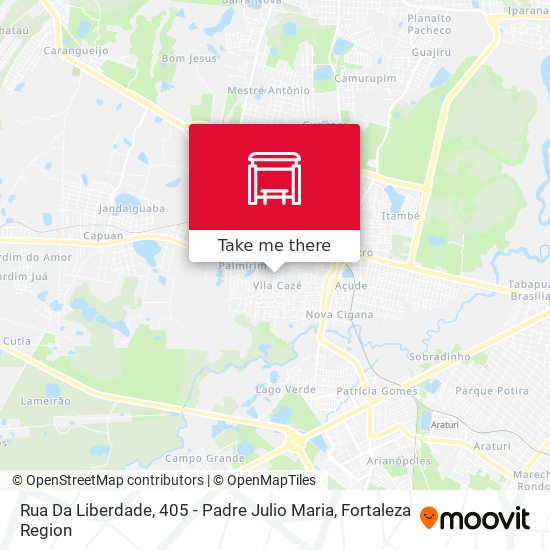 Rua Da Liberdade, 405 - Padre Julio Maria map