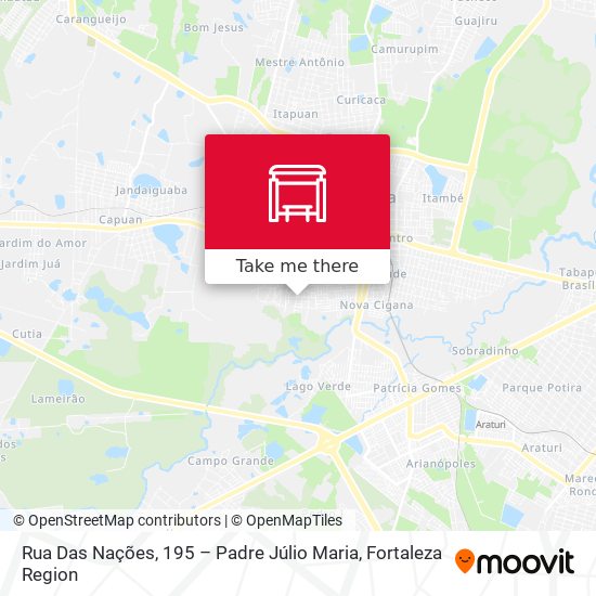 Rua Das Nações, 195 – Padre Júlio Maria map