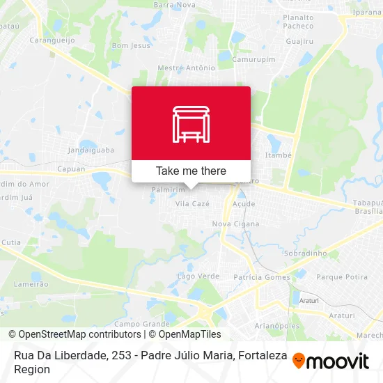 Rua Da Liberdade, 253 - Padre Júlio Maria map