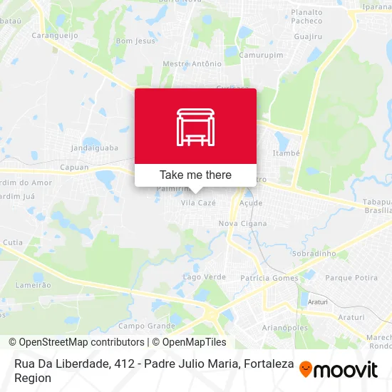 Rua Da Liberdade, 412 - Padre Julio Maria map