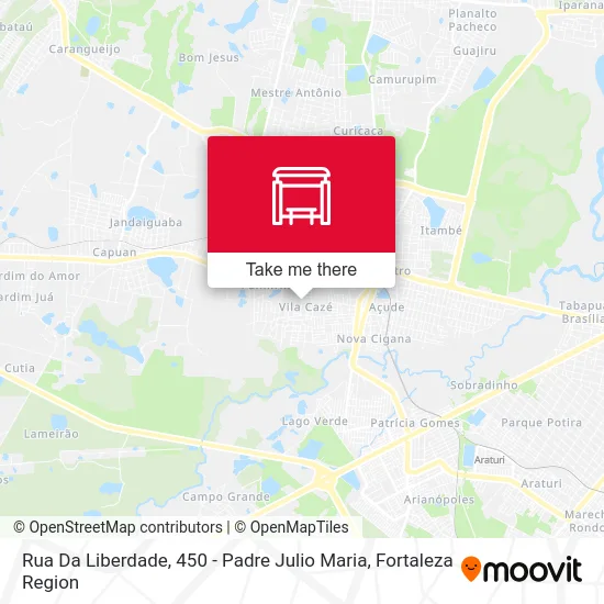 Rua Da Liberdade, 450 - Padre Julio Maria map
