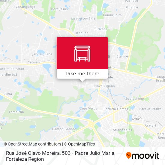 Rua José Olavo Moreira, 503 - Padre Julio Maria map
