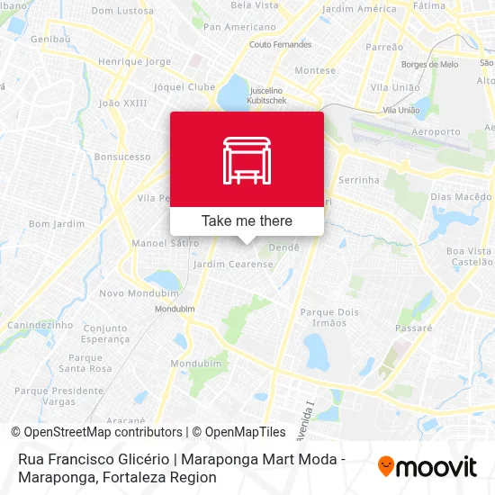 Rua Francisco Glicério | Maraponga Mart Moda - Maraponga map
