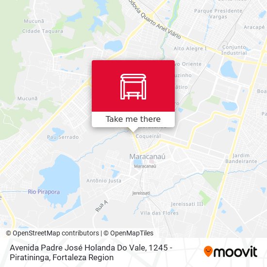 Avenida Padre José Holanda Do Vale, 1245 - Piratininga map