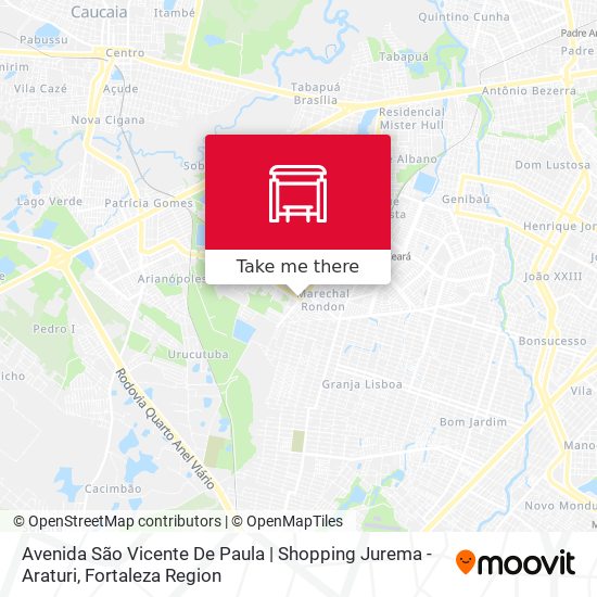 Mapa Avenida São Vicente De Paula | Shopping Jurema - Araturi