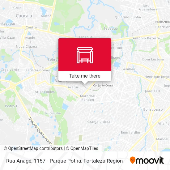 Rua Anagé, 1157 - Parque Potira map