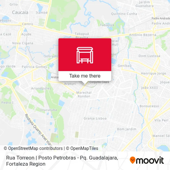 Rua Torreon | Posto Petrobras - Pq. Guadalajara map