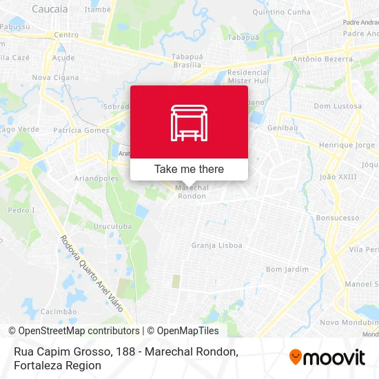 Rua Capim Grosso, 188 - Marechal Rondon map