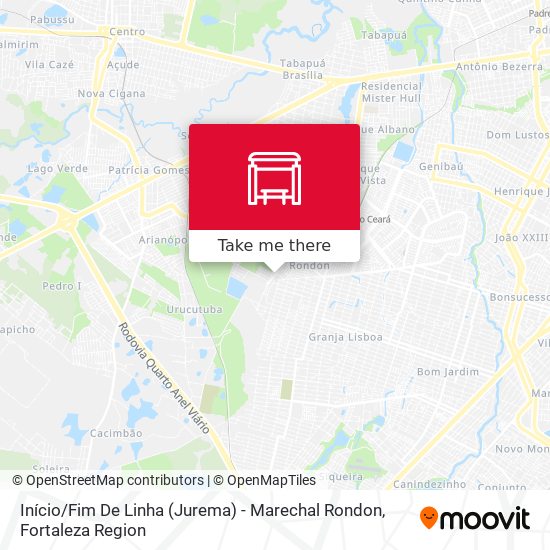 Início / Fim De Linha (Jurema) - Marechal Rondon map