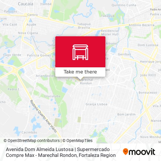 Mapa Avenida Dom Almeida Lustosa | Supermercado Compre Max - Marechal Rondon