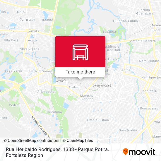 Rua Heribaldo Rodrigues, 1338 - Parque Potira map